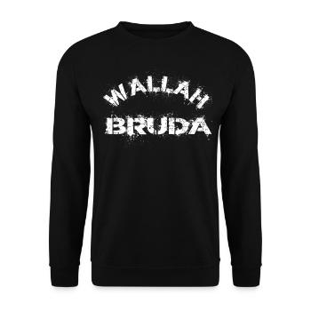 Wallah - Unisex Pullover - Schwarz - Vorne - Alina (178cm) & Michal (187cm)