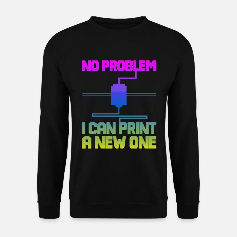 3D Drucker 3d Druck - Unisex Pullover - Schwarz