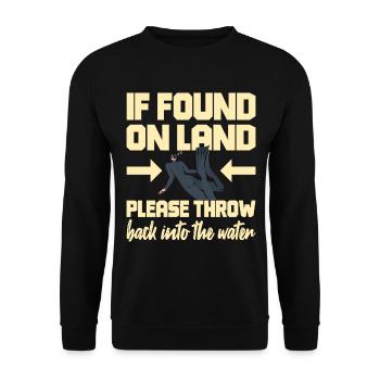 Fun Diver Diving Snorkeling - Unisex Sweatshirt - black - Front - Alina (178cm) & Michal (187cm)