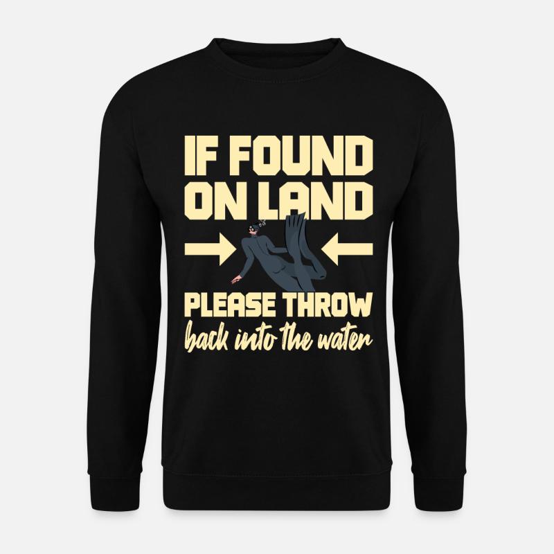 Lustiger Taucher Tauchen Schnorcheln - Unisex Pullover - Schwarz