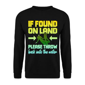 Fun Diver Diving Snorkeling - Unisex Sweatshirt - black - Front - Alina (178cm) & Michal (187cm)
