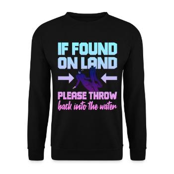 Fun Diver Diving Snorkeling - Unisex Sweatshirt - black - Front - Alina (178cm) & Michal (187cm)