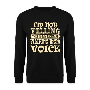 Philippinische Mutter - Unisex Pullover - Schwarz - Vorne - Alina (178cm) & Michal (187cm)