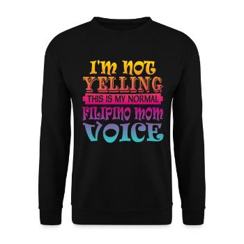 Filipino mother - Unisex Sweatshirt - black - Front - Alina (178cm) & Michal (187cm)