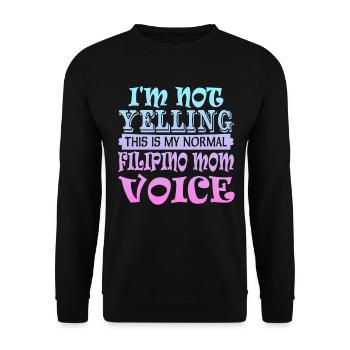 Filipino mother - Unisex Sweatshirt - black - Front - Alina (178cm) & Michal (187cm)