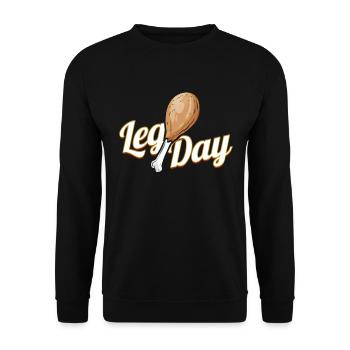 Better Not Skip Leg Day Turkey Drumstick On - Unisex Pullover - Schwarz - Vorne - Alina (178cm) & Michal (187cm)
