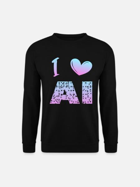 I love ai - Unisex Sweatshirt - black