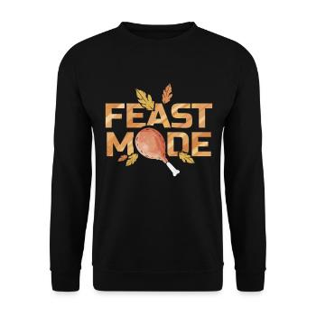 Mode festin avec pilon de cuisse de dinde - Sweat-shirt Unisexe - noir - Devant - Alina (178cm) & Michal (187cm)
