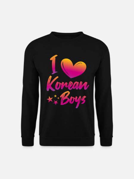 J’aime les garçons coréens - Sweat-shirt Unisexe - noir