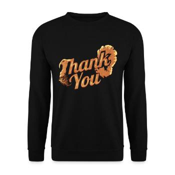 Merci Turquie pour Thanksgiving - Sweat-shirt Unisexe - noir - Devant - Alina (178cm) & Michal (187cm)