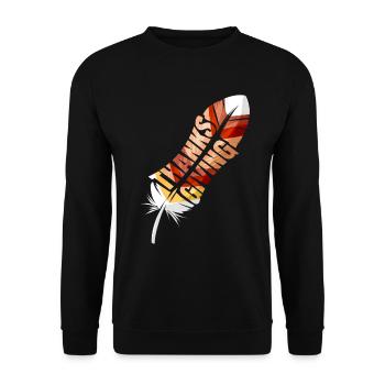 Noble Colorful Turkey Feather Thanksgiving - Sweat-shirt Unisexe - noir - Devant - Alina (178cm) & Michal (187cm)