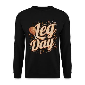 Dinde Tambour Jambe Jour de Thanksgiving - Sweat-shirt Unisexe - noir - Devant - Alina (178cm) & Michal (187cm)