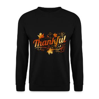 Ornement feuilles d’érable brunes reconnaissantes le - Sweat-shirt Unisexe - noir - Devant - Alina (178cm) & Michal (187cm)