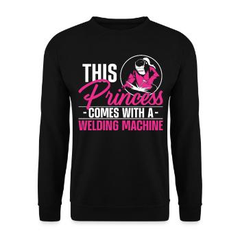 Welder Welding Female Welder This - Unisex Pullover - Schwarz - Vorne - Alina (178cm) & Michal (187cm)