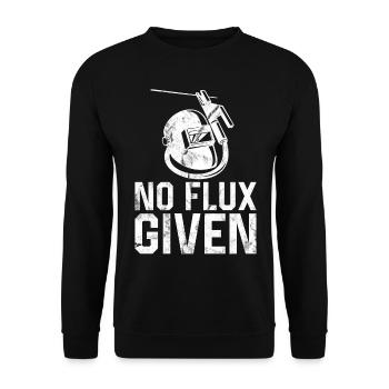 Welder Welding Pun Vintage No Flux - Unisex Sweatshirt - black - Front - Alina (178cm) & Michal (187cm)