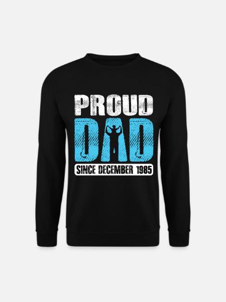 Proud Dad Since December 1985 - Unisex Sweatshirt - black