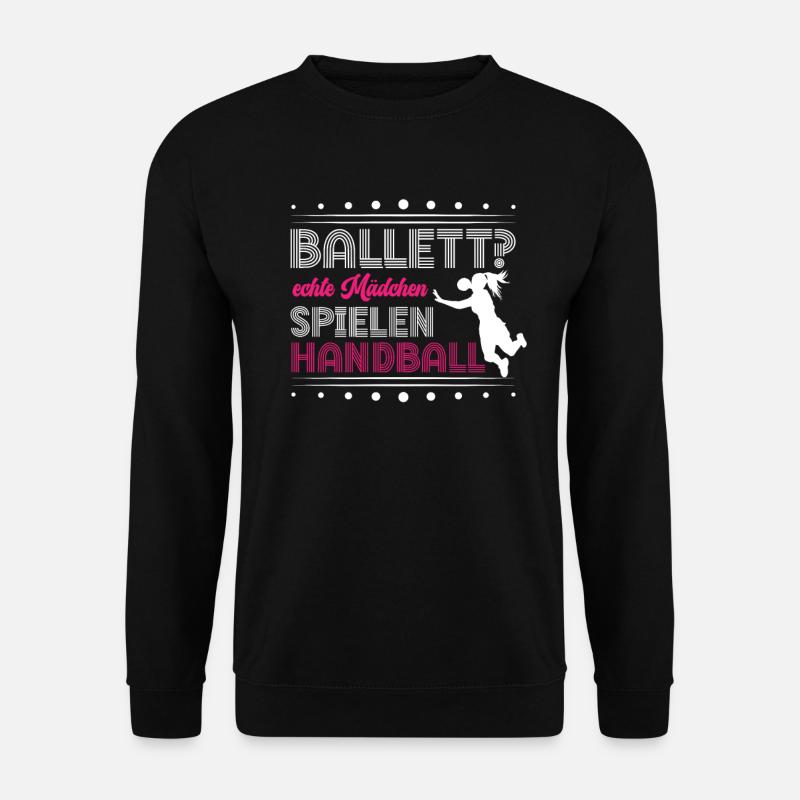 Handballspiel Handballerin Handball für einen - Unisex Pullover - Schwarz