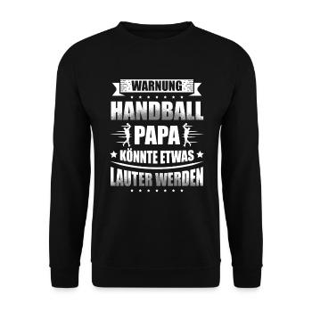 Handballspiel Handballerin Handball für einen - Unisex Pullover - Schwarz - Vorne - Alina (178cm) & Michal (187cm)