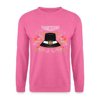 Pilgrims Hat Thanksgiving - Unisex Sweatshirt - pink - Front