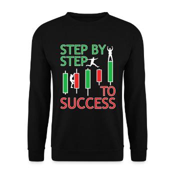 Trade DayTrader Trader Forex Trading Stock Trading - Unisex Sweatshirt - black - Front - Alina (178cm) & Michal (187cm)