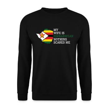 Nothing Scares Me Zimbabwean Wife Zimbabwe - Unisex Sweatshirt - black - Front - Alina (178cm) & Michal (187cm)
