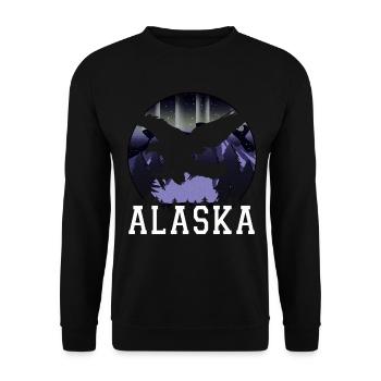 Alaska Gift USA Nature Bear Denali Grizzly Forest - Sweat-shirt Unisexe - noir - Devant - Alina (178cm) & Michal (187cm)