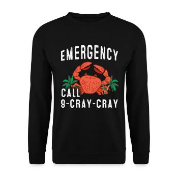 T-shirt de crabe de crabe de crevette de scorpion de homard - Sweat-shirt Unisexe - noir - Devant - Alina (178cm) & Michal (187cm)