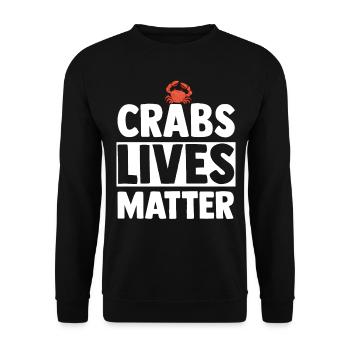 Krebs Geschenk Schrimp Krabbe Hummer Skorpion - Unisex Pullover - Schwarz - Vorne - Alina (178cm) & Michal (187cm)