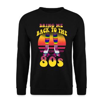 Inline Skate Gift Rollskates Roller 70s - Unisex Sweatshirt - black - Front - Alina (178cm) & Michal (187cm)