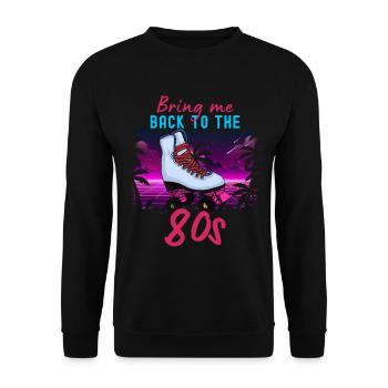 Inline Skate Gift Rollskates Roller 70s - Unisex Sweatshirt - black - Front - Alina (178cm) & Michal (187cm)