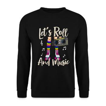 Patins à roulettes Patineurs à roues alignées Patins à roues alignées - Sweat-shirt Unisexe - noir - Devant - Alina (178cm) & Michal (187cm)