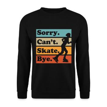 Roller Skates Inline Skates Herren Damen Geschenk - Unisex Pullover - Schwarz - Vorne - Alina (178cm) & Michal (187cm)