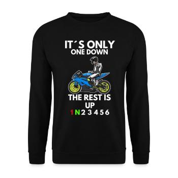 Motorcycle Lifestyle / Motorcycle / Motorcycle biker - Unisex Sweatshirt - black - Front - Alina (178cm) & Michal (187cm)