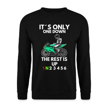 Motorcycle Lifestyle / Motorcycle / Motorcycle biker - Unisex Sweatshirt - black - Front - Alina (178cm) & Michal (187cm)