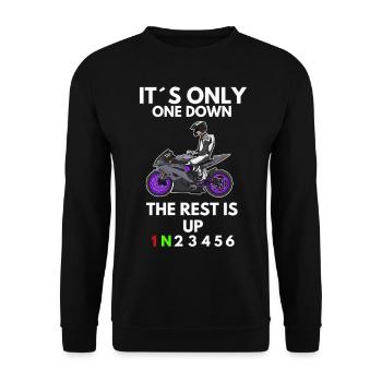 Motorcycle Lifestyle / Motorcycle / Motorcycle biker - Unisex Sweatshirt - black - Front - Alina (178cm) & Michal (187cm)