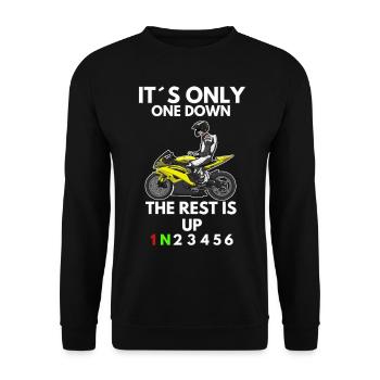Motorcycle Lifestyle / Motorcycle / Motorcycle biker - Unisex Sweatshirt - black - Front - Alina (178cm) & Michal (187cm)