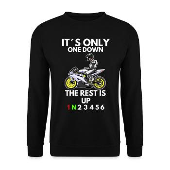 Motorcycle Lifestyle / Motorcycle / Motorcycle biker - Unisex Sweatshirt - black - Front - Alina (178cm) & Michal (187cm)