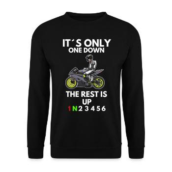 Motorcycle Lifestyle / Motorcycle / Motorcycle biker - Unisex Sweatshirt - black - Front - Alina (178cm) & Michal (187cm)
