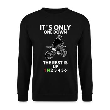 Supermoto / Supermotard / Supermoto Wheelie Biker - Sweat-shirt Unisexe - noir - Devant - Alina (178cm) & Michal (187cm)