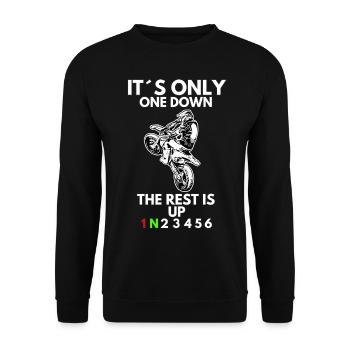 Supermoto / Supermotard / Supermoto Wheelie Biker - Sweat-shirt Unisexe - noir - Devant - Alina (178cm) & Michal (187cm)