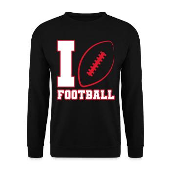 J’adore Football American Football USA - Sweat-shirt Unisexe - noir - Devant - Alina (178cm) & Michal (187cm)