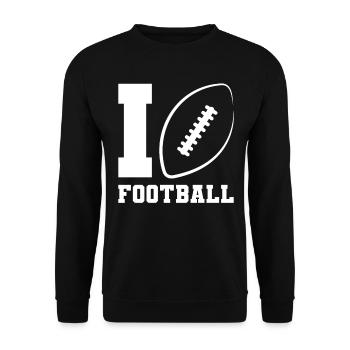 I love Football American Football - Unisex Sweatshirt - black - Front - Alina (178cm) & Michal (187cm)