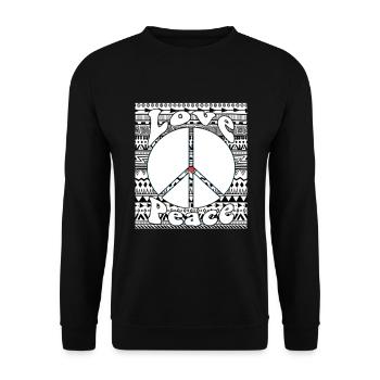 Hippy - Unisex Sweatshirt - black - Front - Alina (178cm) & Michal (187cm)