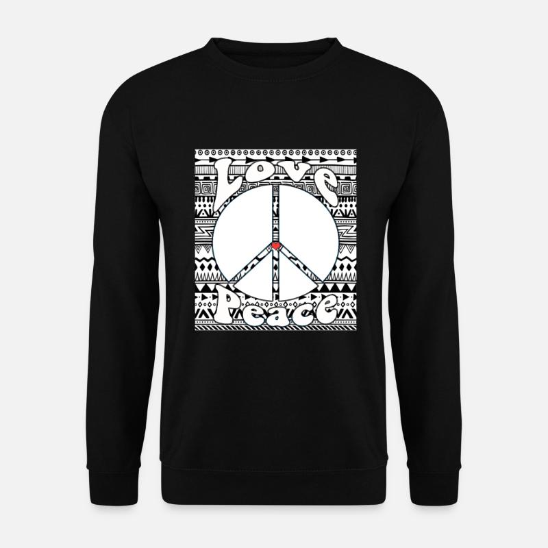 Hippie - Unisex Pullover - Schwarz