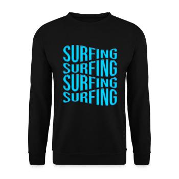 Surfen - Unisex Pullover - Schwarz - Vorne - Alina (178cm) & Michal (187cm)