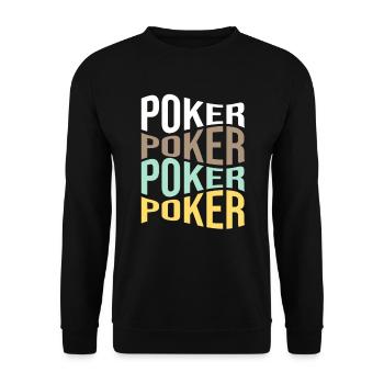 poker - Unisex Sweatshirt - black - Front - Alina (178cm) & Michal (187cm)