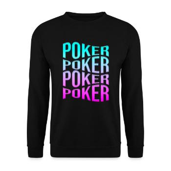 poker - Unisex Sweatshirt - black - Front - Alina (178cm) & Michal (187cm)