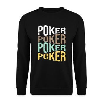 poker - Unisex Sweatshirt - black - Front - Alina (178cm) & Michal (187cm)