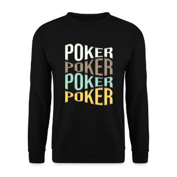 poker - Unisex Sweatshirt - black - Front - Alina (178cm) & Michal (187cm)