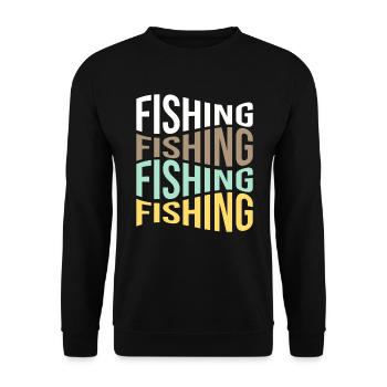 Angling - Unisex Sweatshirt - black - Front - Alina (178cm) & Michal (187cm)